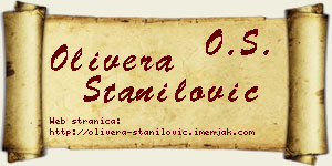 Olivera Stanilović vizit kartica